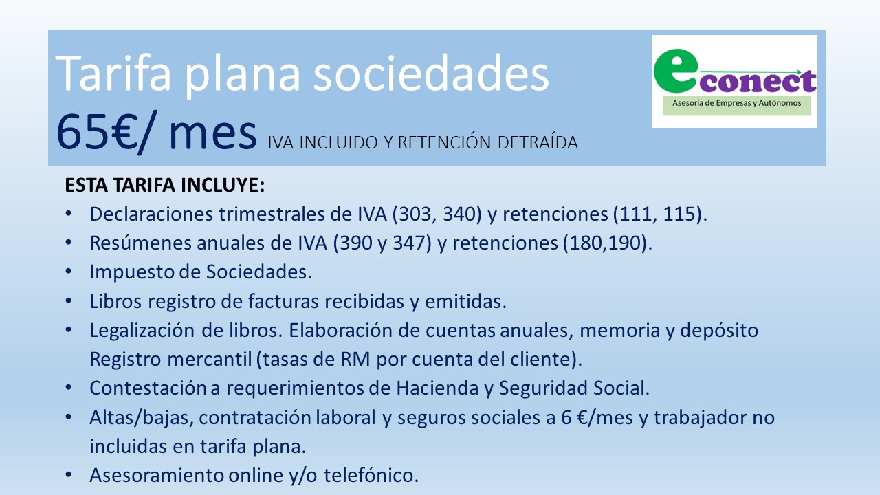 Tarifa plana sociedades