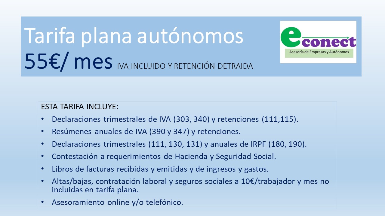 Tarifa plana autónomos